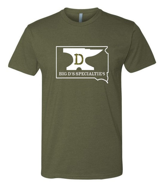 Big D's Specialties Short Sleeve T Shirt- MILITARY GREEN