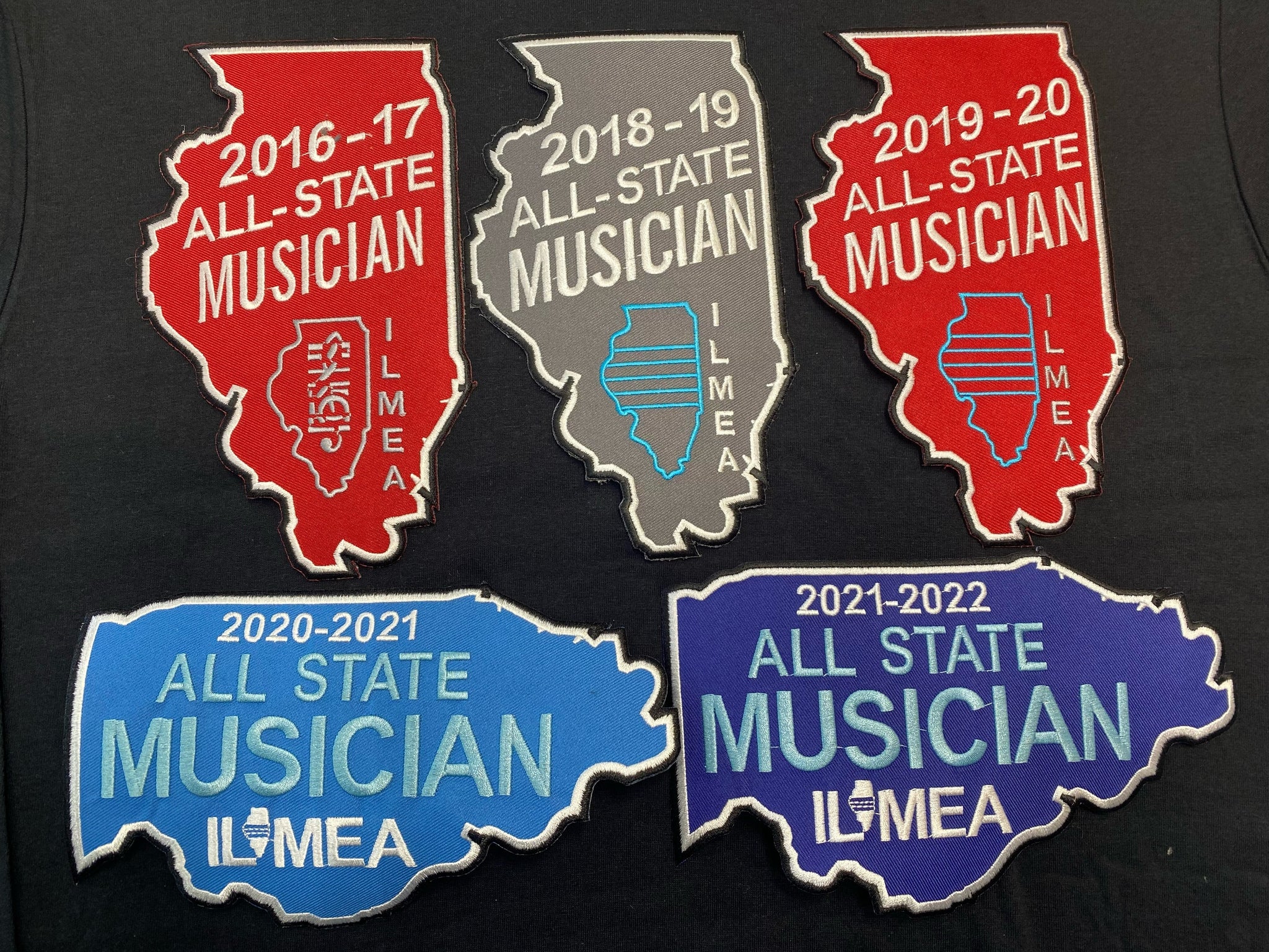 ILMEA All State Custom EMBROIDERED PATCH- Years 2016 through 2022 – Allegro  Apparel Online Store