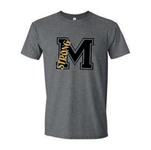 To Benefit Mary Orr: Mansfield Strong Tee-  Power M on Dark Grey
